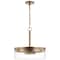 Nuvo Intersection 3-Light Pendant - Burnished Brass with Clear Glass 60/7530 - alternate 2